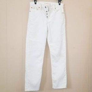 White corduroy levis
